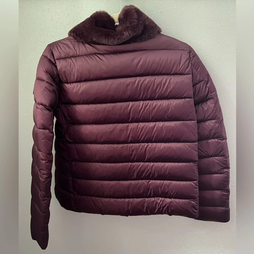 Save the Duck Mei Puffer Jacket in Burgundy Women’s Size 1/Small New - Picture 3 of 10